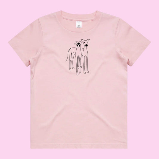 Babies Tee 2 Cute Greyhounds