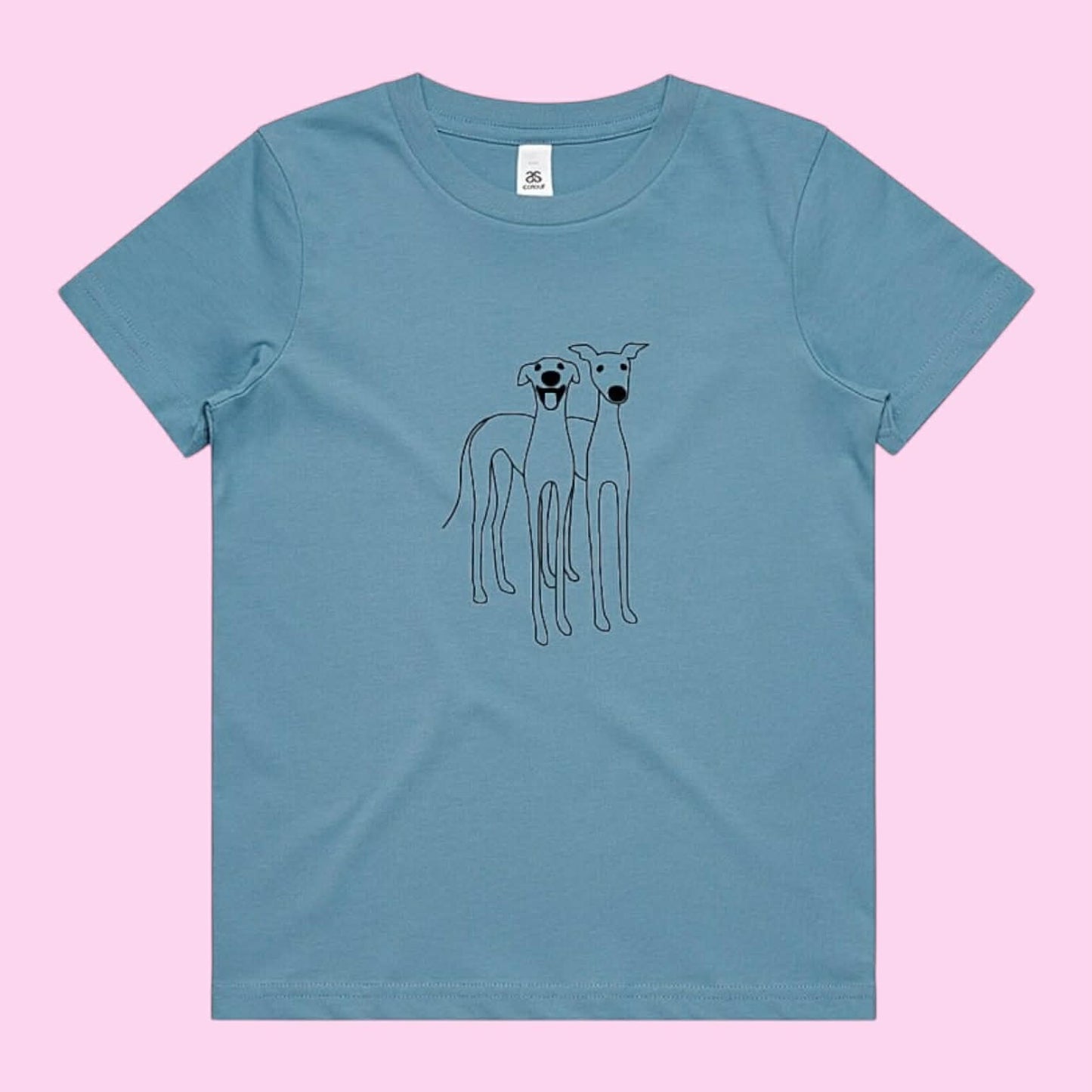 AS Colour Staple Kids T-Shirt 2 Cute Greyhounds