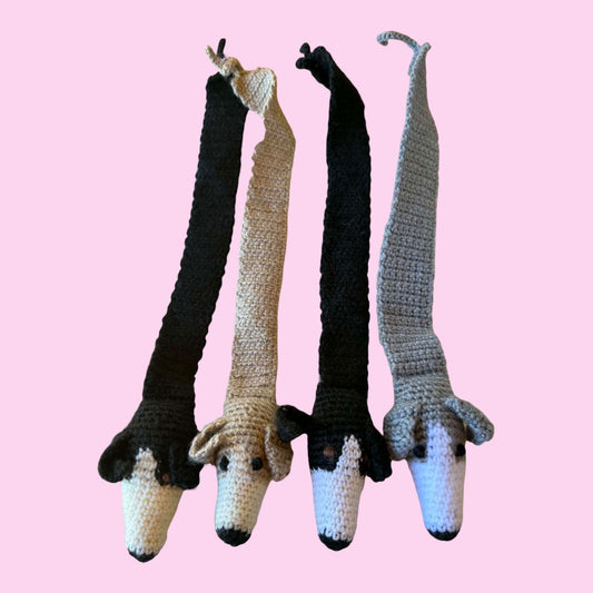 Greyhound Crochet Bookmark