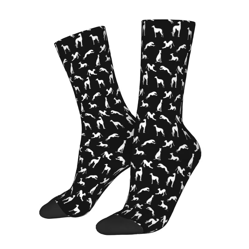 Greyhound Silhouette Socks