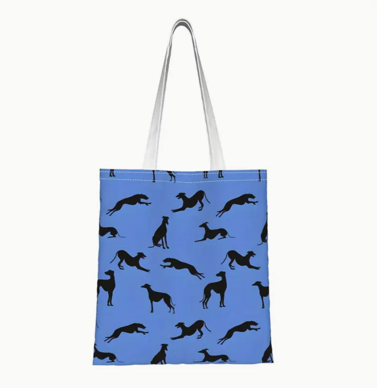 Greyhound Silhouette Canvas Tote Bag