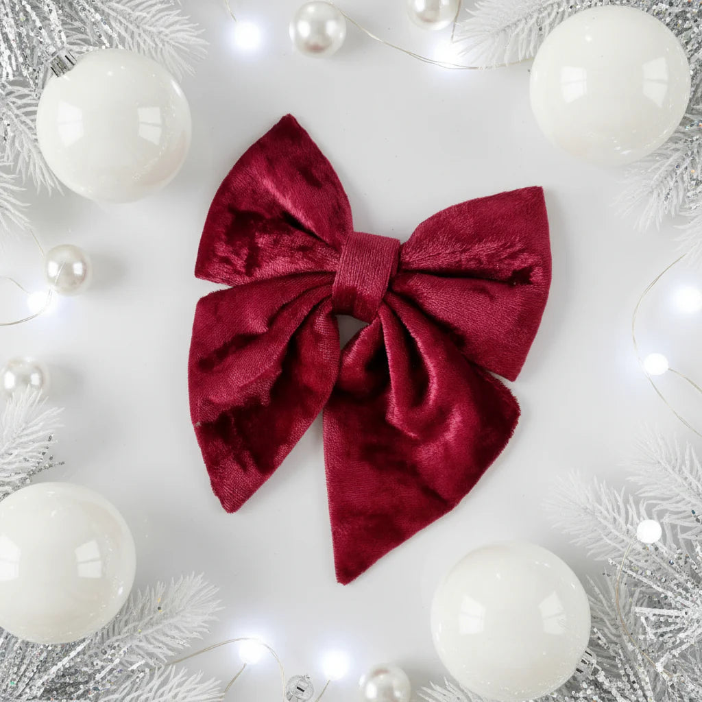 Crushed Red Velvet Bow