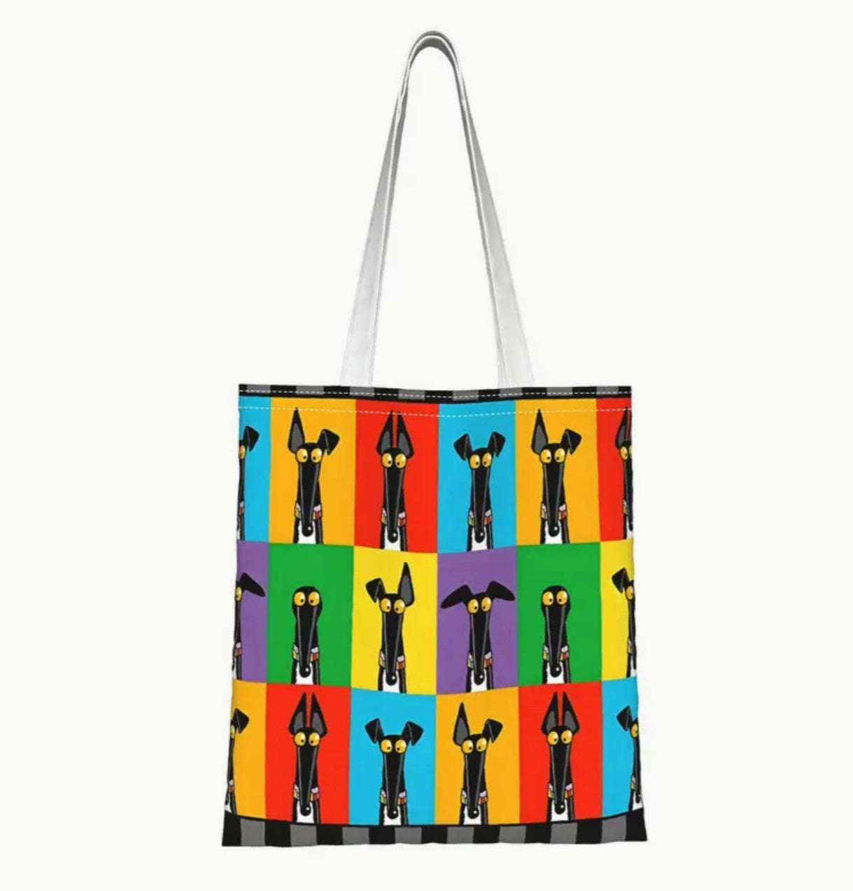 Greyhound Colourful Tote Bag