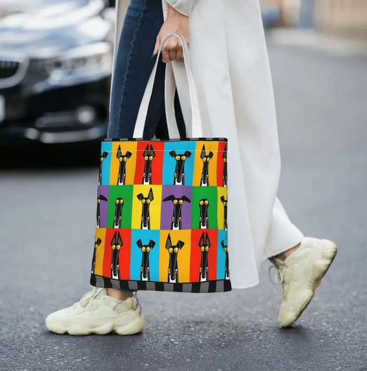 Greyhound Colourful Tote Bag