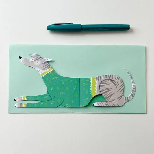 Fern, Long Doggo Shaped Extendable Card - Bryony Moss Illustration
