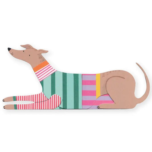 Frankie, Long Doggo Shaped Extendable Card - Bryony Moss Illustration