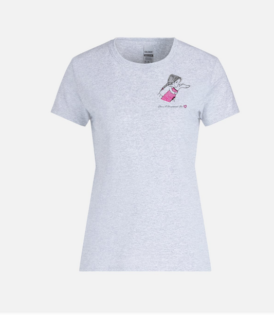 Greyhound & Girl Ladies T-Shirt Image LHB