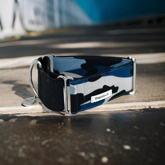 Blue Camo Martingale Collar