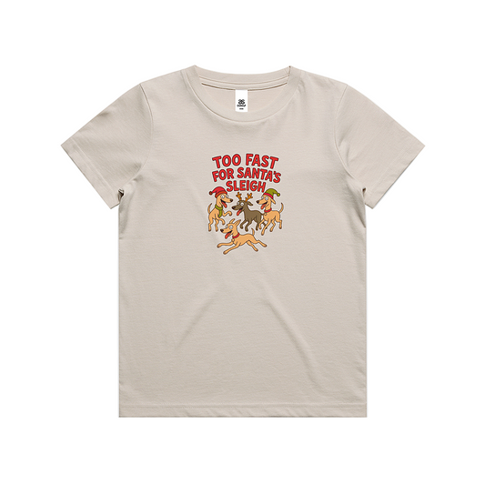AS Colour Staple Kids T-Shirt Too Fast For Santa's Sleigh