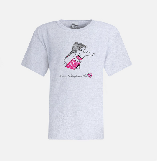 Greyhound & Girl Kids T-Shirt