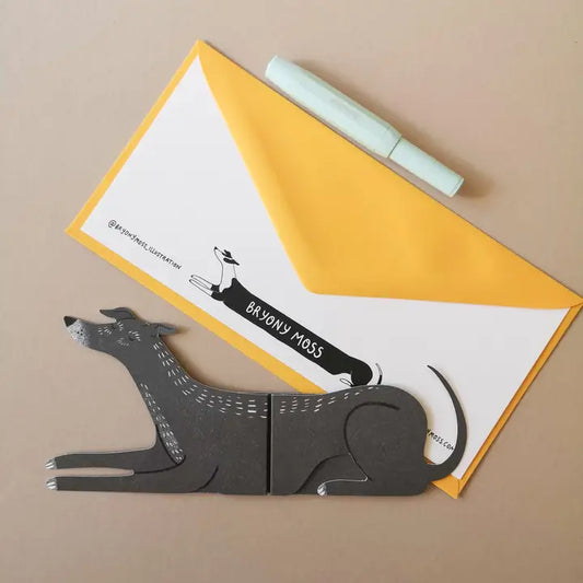 Paddy, Long Doggo Shaped Extendable Card - Bryony Moss Illustration