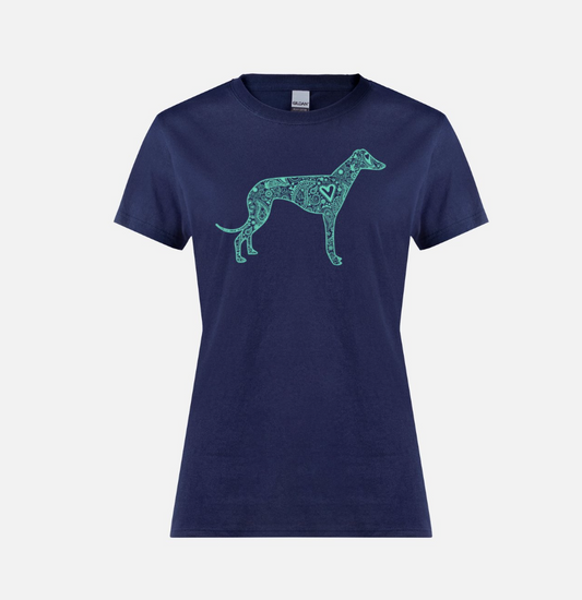 Paisley Greyhound Ladies T-Shirt