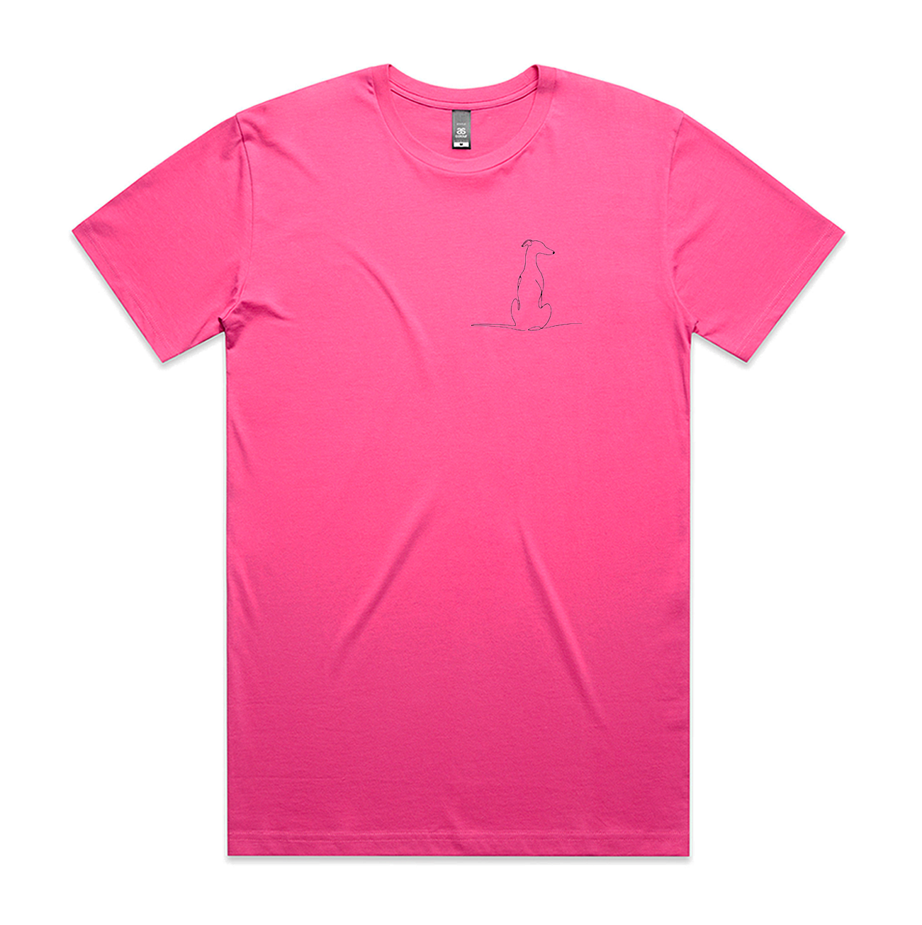 Men's Staple Tee Greyhound Sitting View from Back Image LHB