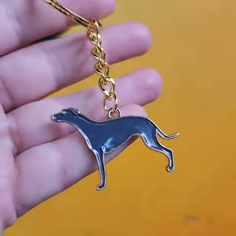 Greyhound Enamel Pin or Keyring